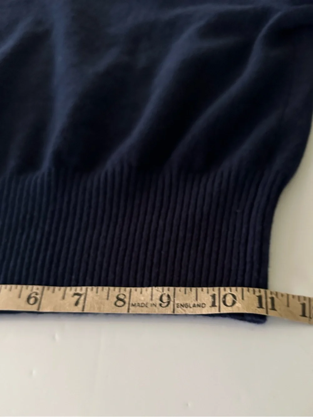 J.Crew Cashmere Navy Fitted Cropped Crewneck Sweater Small
